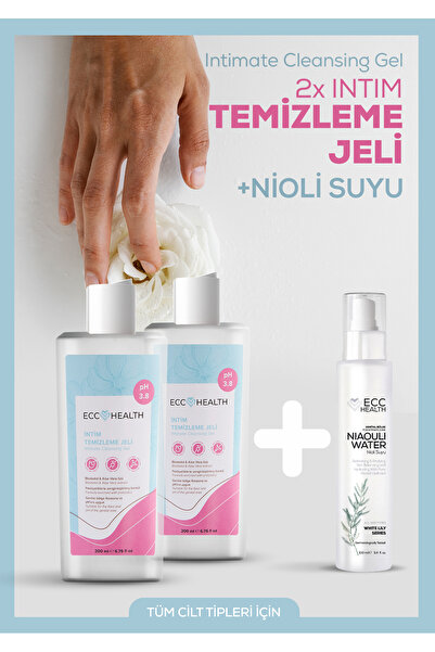 Ecc HEALTH Hassas İntim Hijyen & Ferahlık Seti (2x Temizleme Jeli + 1x Nioli ...