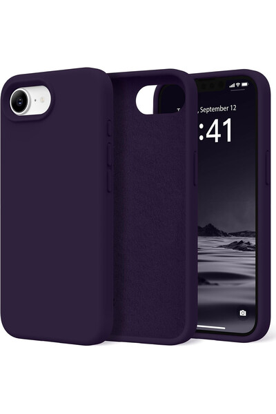 HyperAge iPhone 16E / 17E Kılıf Içi Kadife Kamera Yükseltili Yumuşak Silikon ...