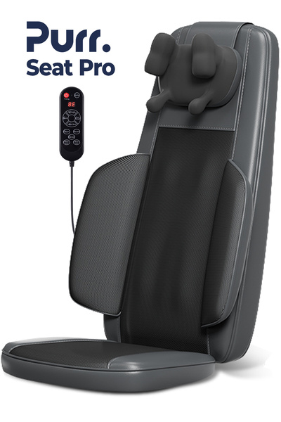 Purr Seat Pro - Tam Kapsamlı Boyun Sırt Bel Masaj Aleti, Isıtmalı ve Titreşim...