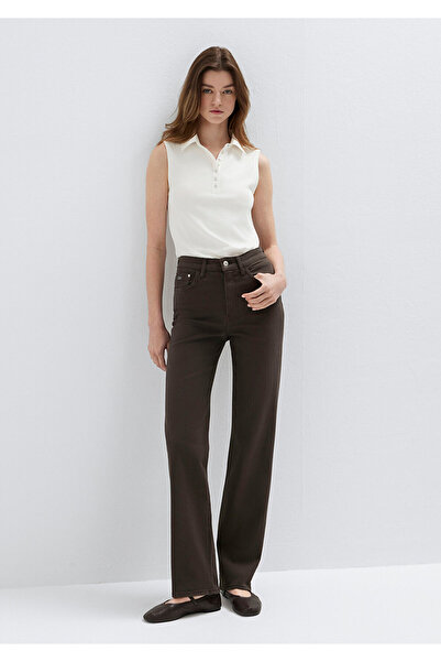 Mavi Sky Classic Denim Dunkelbraune Gabardine-Hose 1010627-A3931