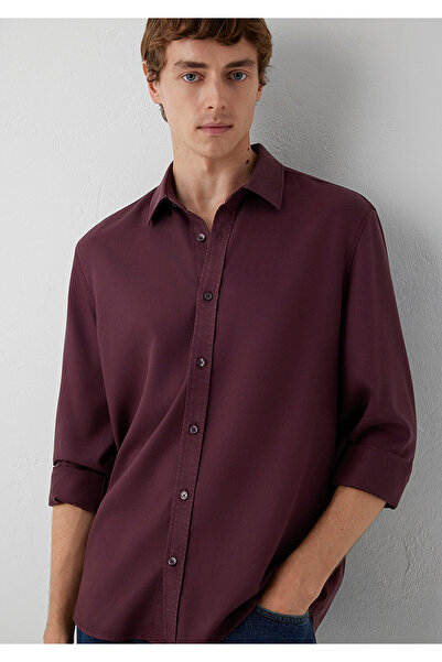 Mavi (Tencel) ™ ) Lyocell Burgundy Shirt Regular Fit / Normal Cut 0210818-70222