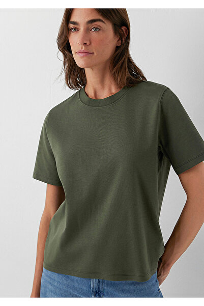 Mavi Haki Basic İnterlok Tişört Loose Fit / Bol Rahat Kesim 1613820-80714