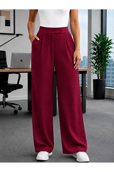 Maison La Femme Γυναικείο παντελόνι Palazzo με κλείσιμο με Velcro Lycra