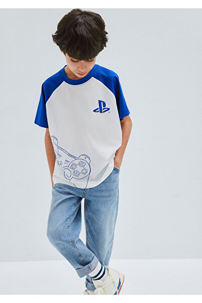 Mavi Playstation Printed Ecru T-Shirt Oversize / Wide Cut 6610451-70057