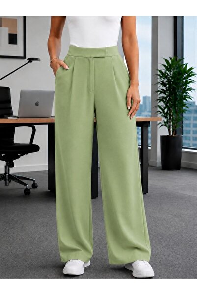 Maison La Femme Women's Lycra Velcro Closure Palazzo Pants