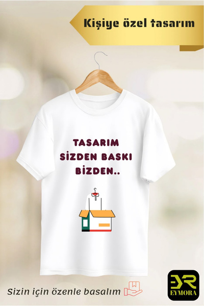 EYMORA KİŞİYE ÖZEL FOTOGRAF,RESİM,YAZI,LOGO vb. KISA KOLLU BASKILI TİŞORT