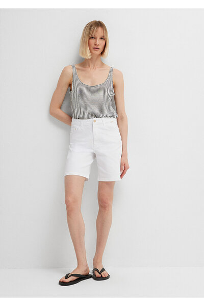 Mavi Eliana Gold Premium Off-White Jean Shorts 1411221-A3914