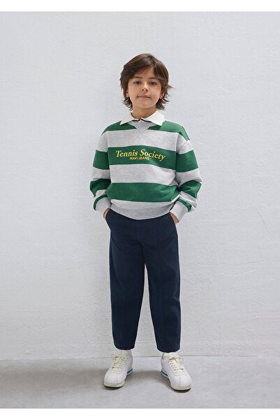 Mavi Tenis Society bedrucktes grünes Sweatshirt 6S10170-71697