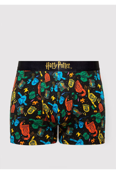 Mavi Harry Potter Baskılı Siyah Boxer 0912218-900