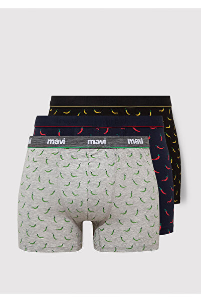 Mavi 3lü Baskılı Boxer 0911988-900
