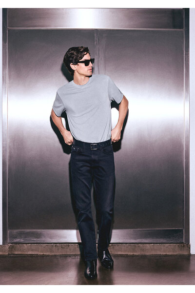 Mavi Hunter Lux Black Dark Anthracite Gabardine Trousers 0020290823