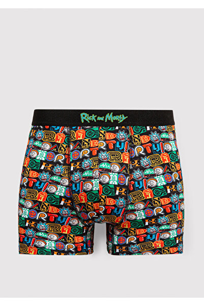 Mavi Rick And Morty Baskılı Renkli Boxer 0911985-34621