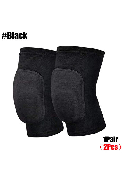 Choice S Black 2pcs Sports Compression Knee Pads Elastic Knee Protector Thick...