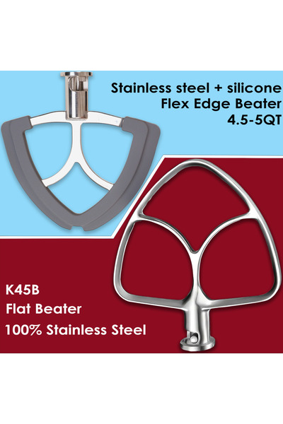 Choice Flex Edge Beater Flex Edge Beater,K45B Stainless Steel Flat Beater,For...