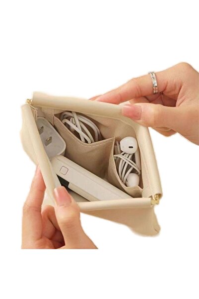 Choice3 styleB-white Bullet Storage Bag with Automatic Closure, Wired Headpho...
