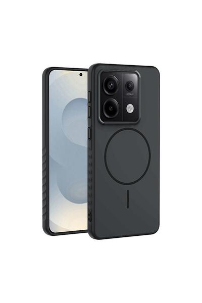 Zebana Xiaomi Redmi Note 14S Uyumlu Kılıf Mono M-Safe Silikon Kılıf Siyah