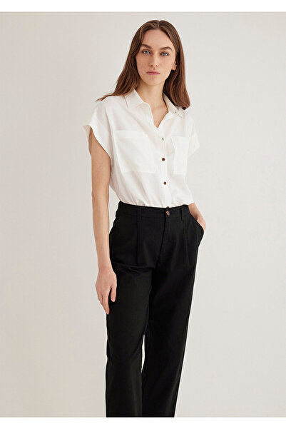 Mavi Pocket Detailed Ecru Shirt Loose Fit / Relaxed Comfortable Cut 1211090-7...