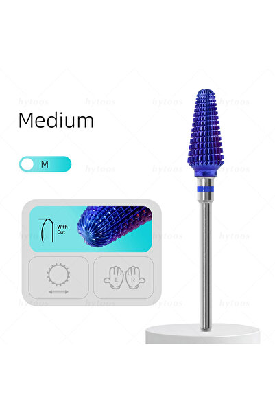 Choice3 Medium - M HYTOOS Pro Carbide Nail Drill Bits for Electric File Machi...