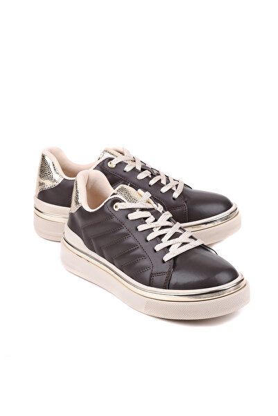 stato Nova Quilted White Women's Sneakers with Silver Detail