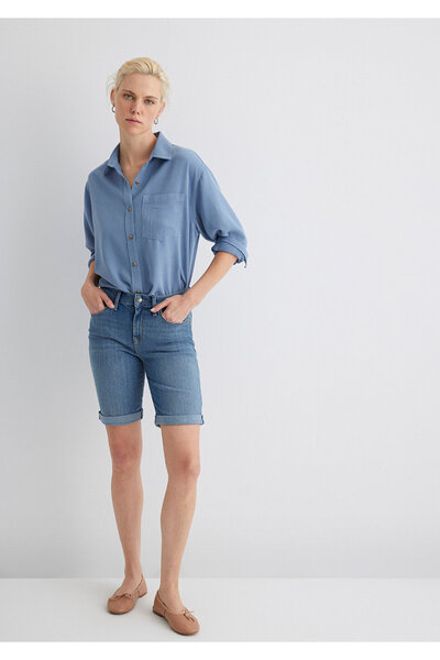 Mavi Alexis Gold Classic Hazy Light Jean Shorts 1441531330