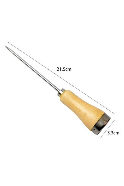 Choice Blue Durable Wooden Handle Ice Pick Ice Breaking Sharp Ice Pick Crushe...