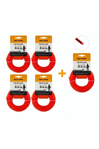 Rotor Set 5 fire trimmer/motocoasa Rotor, profil rotund, dimensiune 3mm x 15m...