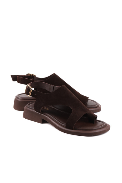 stato Marea Genuine Leather Suede Textured Women Sandals