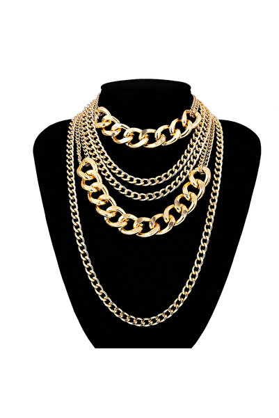Choice S01-1 SHIXIN Punk Exaggerated Big Layered Thick Cuban Link Chain Choke...