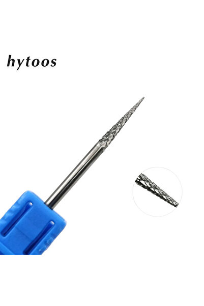 Choice HYTOOS Sharp Conical Bits (Cross Cut) 3/32 Carbide Nail Drill Bit Mani...