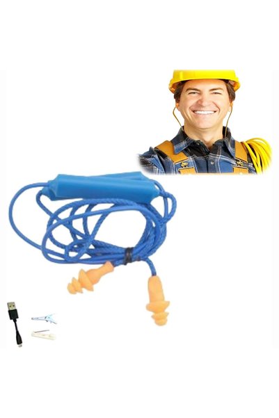 Choice1 Yellow Ear Plugs Bluetooth HHeadset for Work, Noise Suppression Earph...