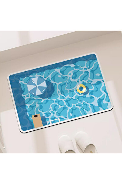 choice2 40x60cm Swimming ring Bathroom Anti-Slip Floor Mat, Water-Absorbing a...