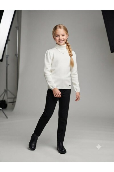 Hilal Akıncı Kids Girl's Turtleneck Sweater
