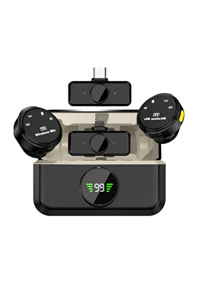 Choice4 Q9-2in1 Wireless Lavalier Microphone Mini Outdoor Noise Cancelling fo...