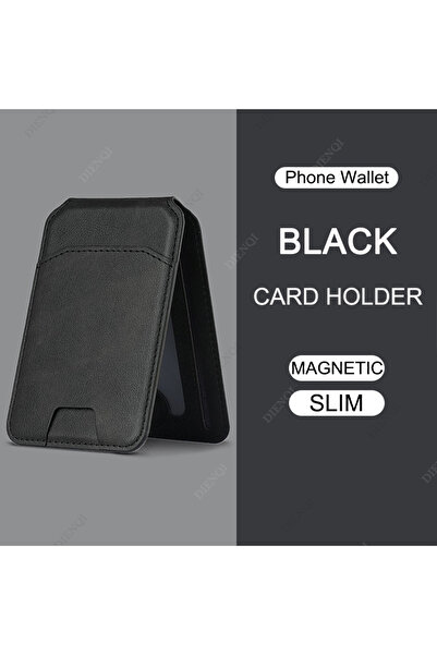 Choice Black Magnetic Men Magsafe Wallet Mobile Phone Card Pocket Phone Credi...