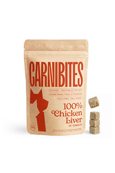 Carnibites Freeze-Dried Chicken Liver – 100% Natural Single-Ingredient Treat ...