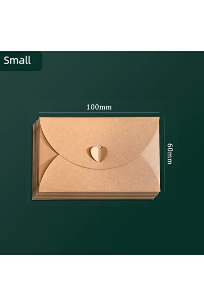 Choice1 Small 50pcs Japanese Kraft Paper Heart Envelopes - Vintage Ins Aesthe...