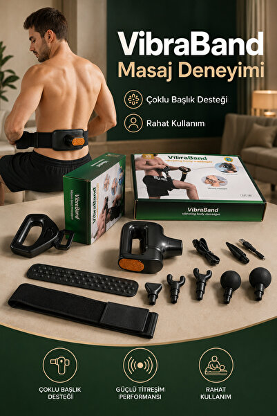 DEMPOWER 6 Başlıklı Kemerli Titreşimli Vücut Masaj Aleti