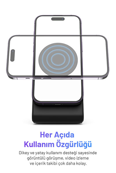 woyax By Deji Wireless Kablosuz Şarj Standı Apple Iphone - Android Uyumlu 15w Hızlı - Telefon