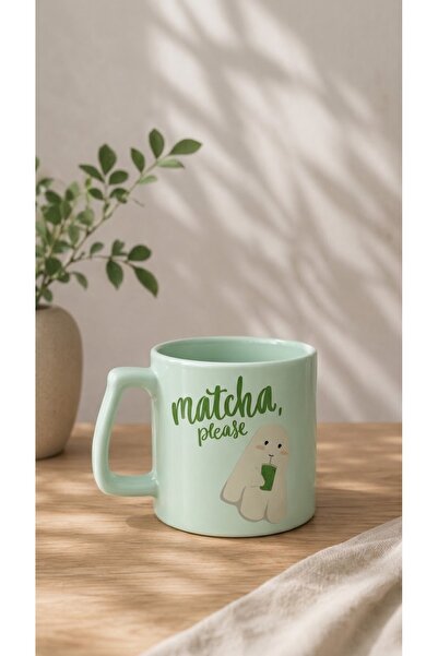 Eylül Design Matcha,Please Mint Yeşili Seramik Kupa Bardak (250 ml) Matcha & ...