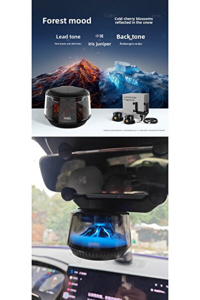 Choice1 Solar model 360° View Mirror Mount Volcanic Iceberg Car Diffuser - Ai...