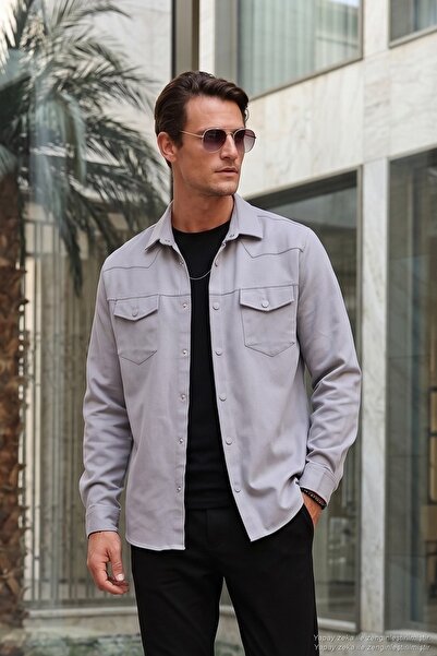 Buratti Pamuklu Regular Fit Çift Cepli Gömlek Erkek GÖMLEK CF24W116927