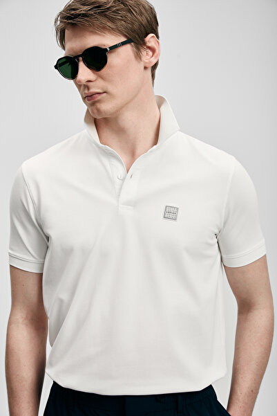 Lufian Carter Smart Herren Polo-T-Shirt Off-White