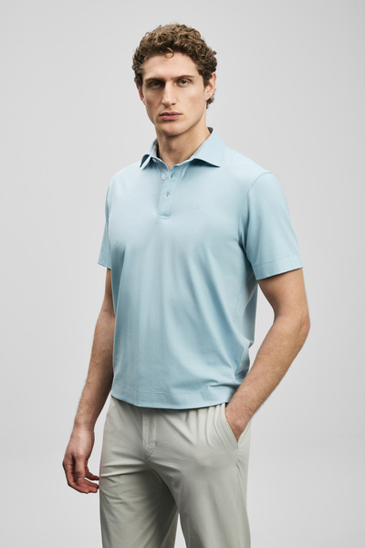 Lufian Hudson Smart Men's Polo T-Shirt Light Blue