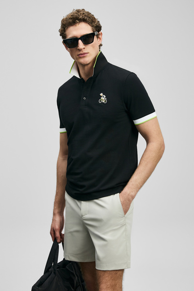 Lufian Zane Smart pentru bărbați tricou polo Negru
