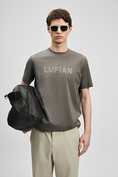 Lufian Tricou grafic modern Oscar, maro