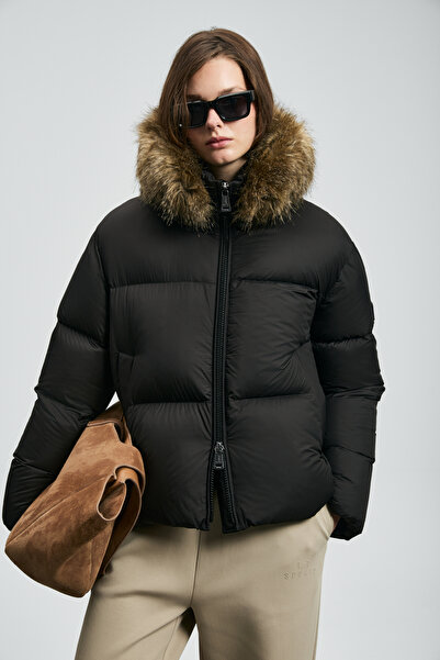 Lufian Sunshine Goose down Women's Coat Black