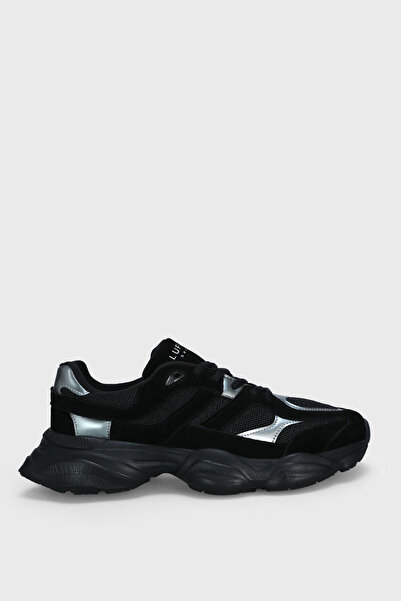 Lufian Mark Men's Leather Sneaker Shoes Black