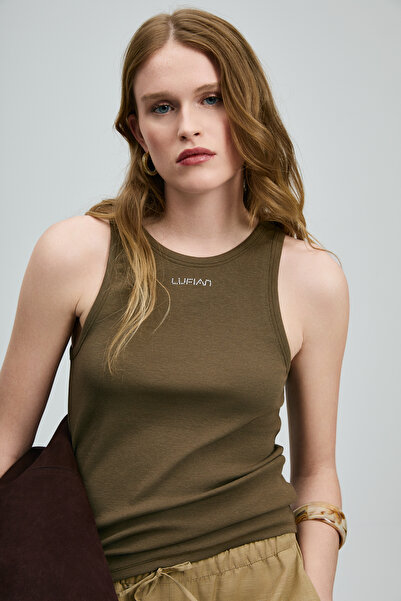 Lufian Lında Tricou tricotat pentru femei, culoare bronz