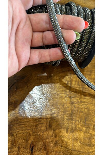 Gönülden Tasarım 100X1 cm Stoned Cord Bag Sewing Accessory Ribbon Smoked
