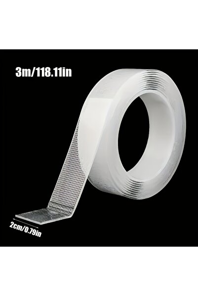 Choice1 20mm x 3m-1 Roll Heavy Duty Nano Tape Double Sided Transparent Waterp...